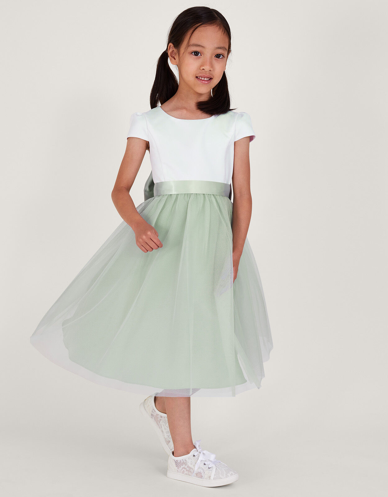Sage green childrens bridesmaid dresses hot sale