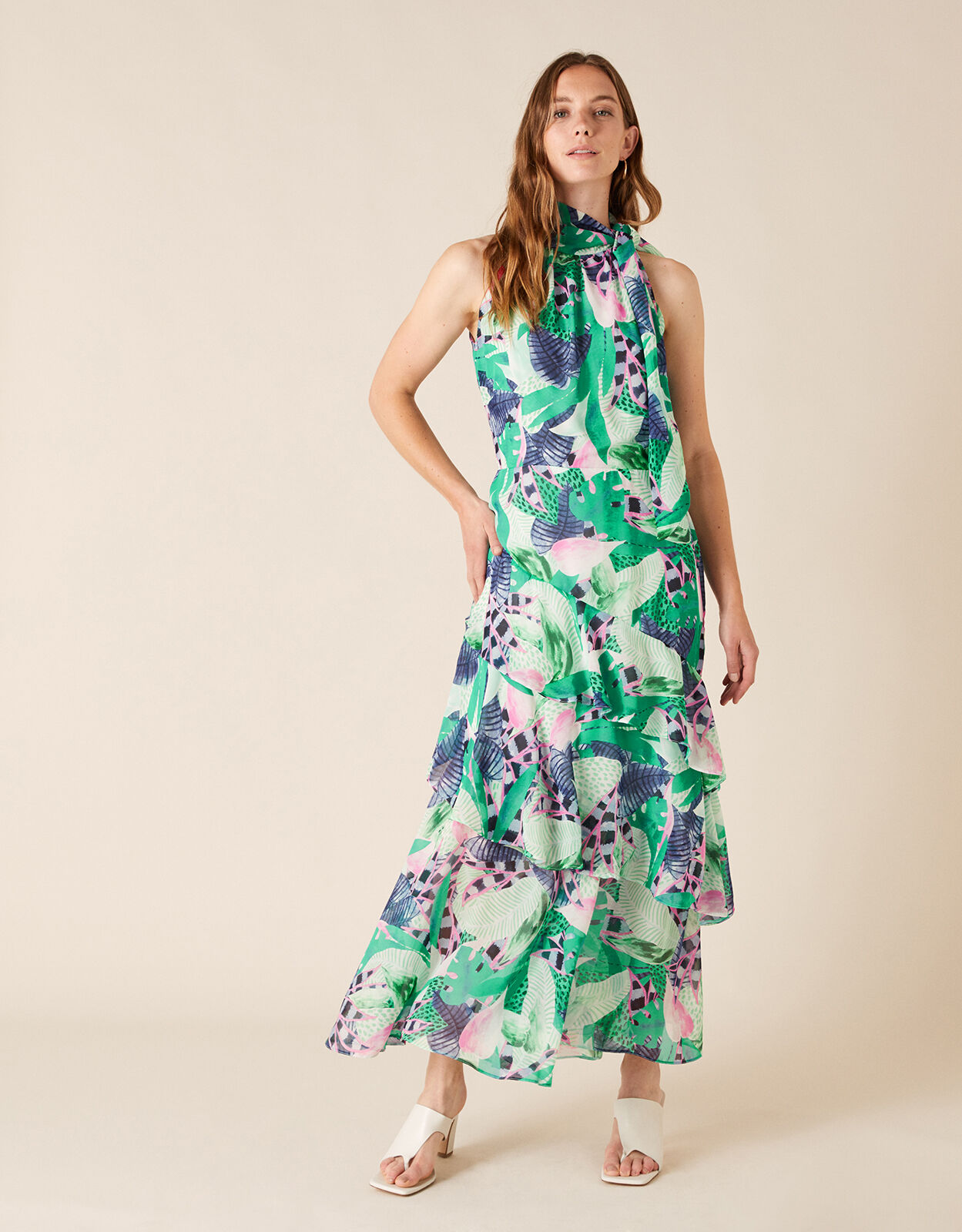Monsoon chiffon dress clearance