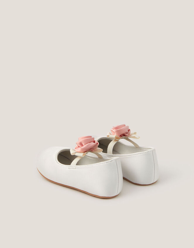 Baby Rosette Walker Shoes, Ivory (IVORY), large