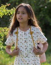 Little Green Radicals Spring Flowers Button Through Dress, Multi (MULTI), large