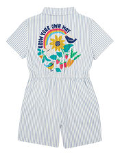 Frugi Imogen Stripe Jumpsuit, Blue (BLUE), large