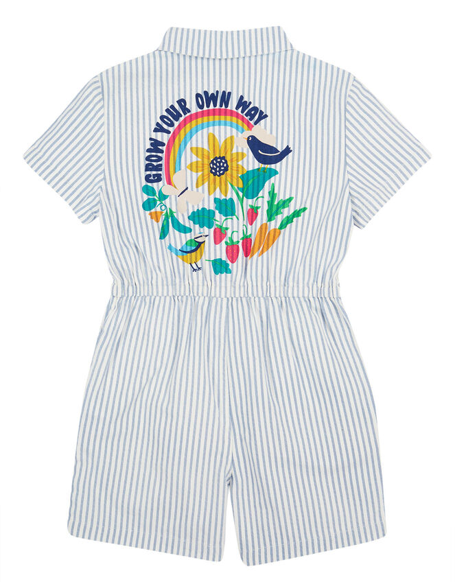 Frugi Imogen Stripe Jumpsuit, Blue (BLUE), large