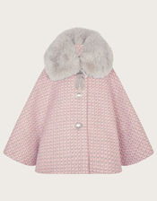 Baby Tweed Cape, Grey (GREY), large