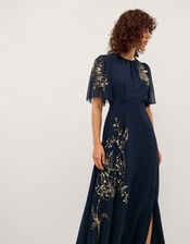 Skyler Floral Embellished Maxi Dress, Blue (NAVY), large