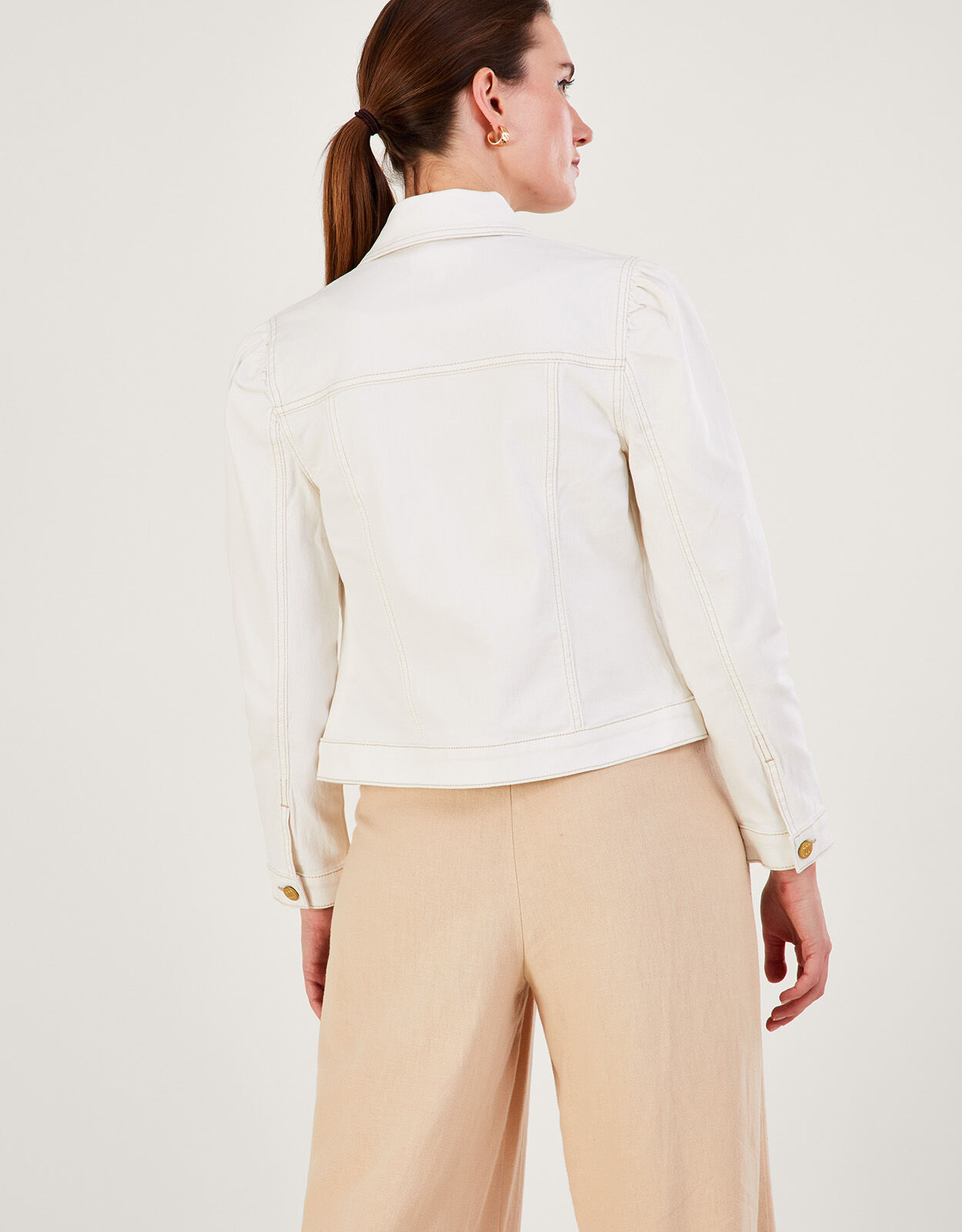 Monsoon white denim jacket cheap