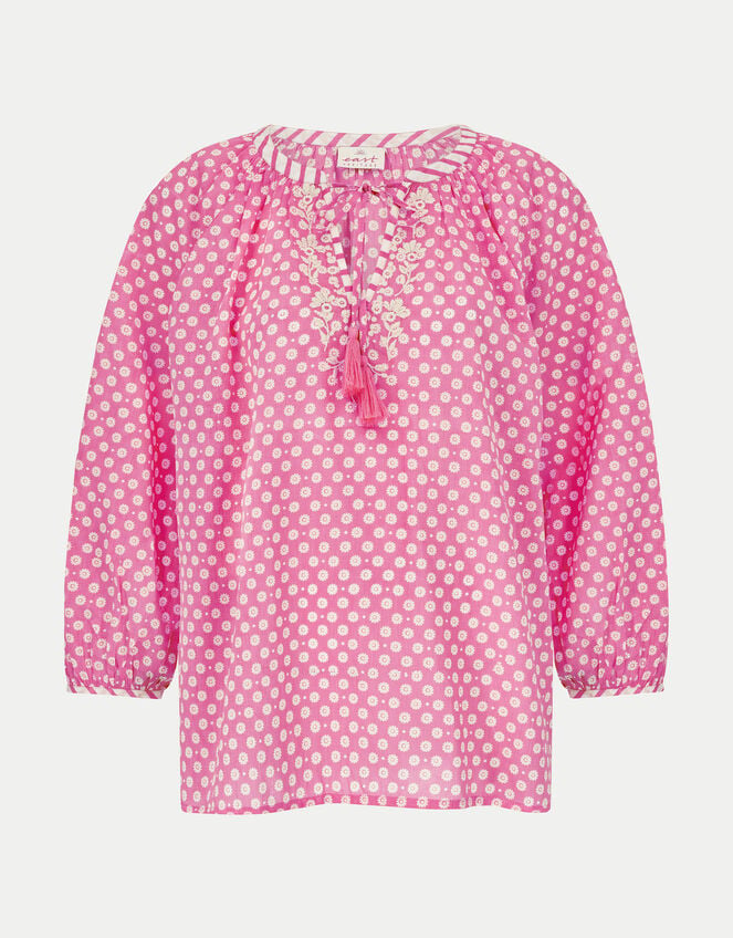 East Millie Floral Print Top, Pink (PINK), large