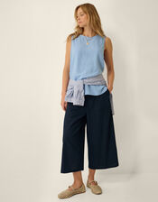 Drew High Waist Culottes, Blue (NAVY), large