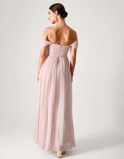 Evelyn Bardot Bridesmaid Dress, Pink (BLUSH), large