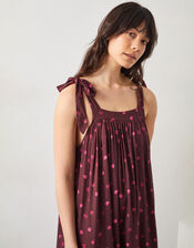East Paola Sleeveless Polka Dot Maxi Dress, Brown (BROWN), large