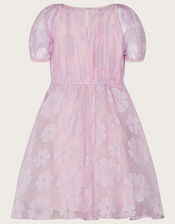 Flower Organza Tunic Dress, Purple (PURPLE), large