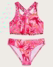 Birds Of Paradise Frill Bikini Set, Pink (PINK), large