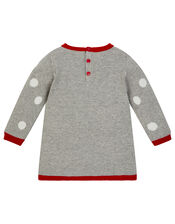 Newborn Baby Penguin Knit Dress, Grey (GREY), large