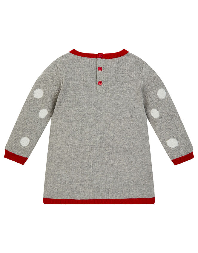 Newborn Baby Penguin Knit Dress, Grey (GREY), large