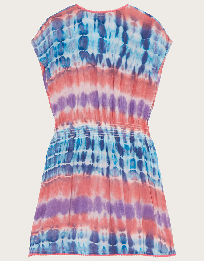 Tie Dye Kaftan Dress, Blue (BLUE), large