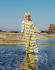 DEEBA Oozie Print Dress, Yellow (YELLOW), large