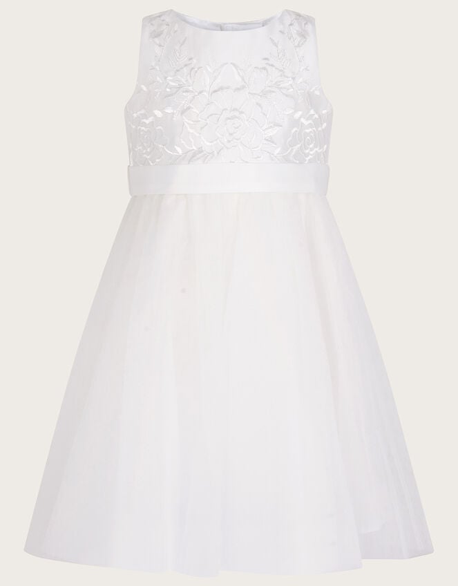 Baby Odette Alice Tulle Dress, Ivory (IVORY), large