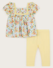 Newborn Bunny Daffodil Top and Leggings Set, Yellow (YELLOW), large