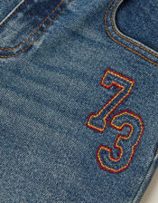 73 Logo Straight Leg Jeans, Blue (BLUE), large