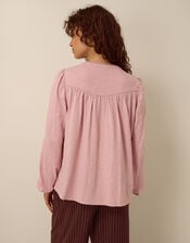 Jen Lace Jersey Blouse, Pink (BLUSH), large