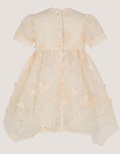 Baby Beryl Butterfly Broderie Dress, Orange (PEACH), large