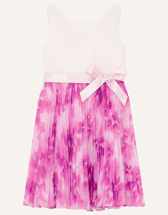 Nixie Floral Pleated Dress, Pink (PINK), large