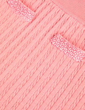 Embellished Cable Knit Skirt, Pink (PINK), large