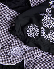 2-Pack Embroidered Frill Bikini Sets, Black (BLACK), large