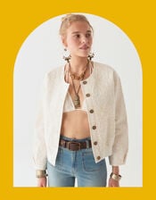 Maison Hotel Boticcelli Quilted Jacket, Ivory (IVORY), large