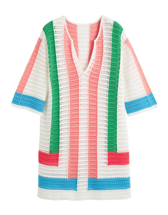 Chinti & Parker Crochet Mini Dress, Multi (MULTI), large