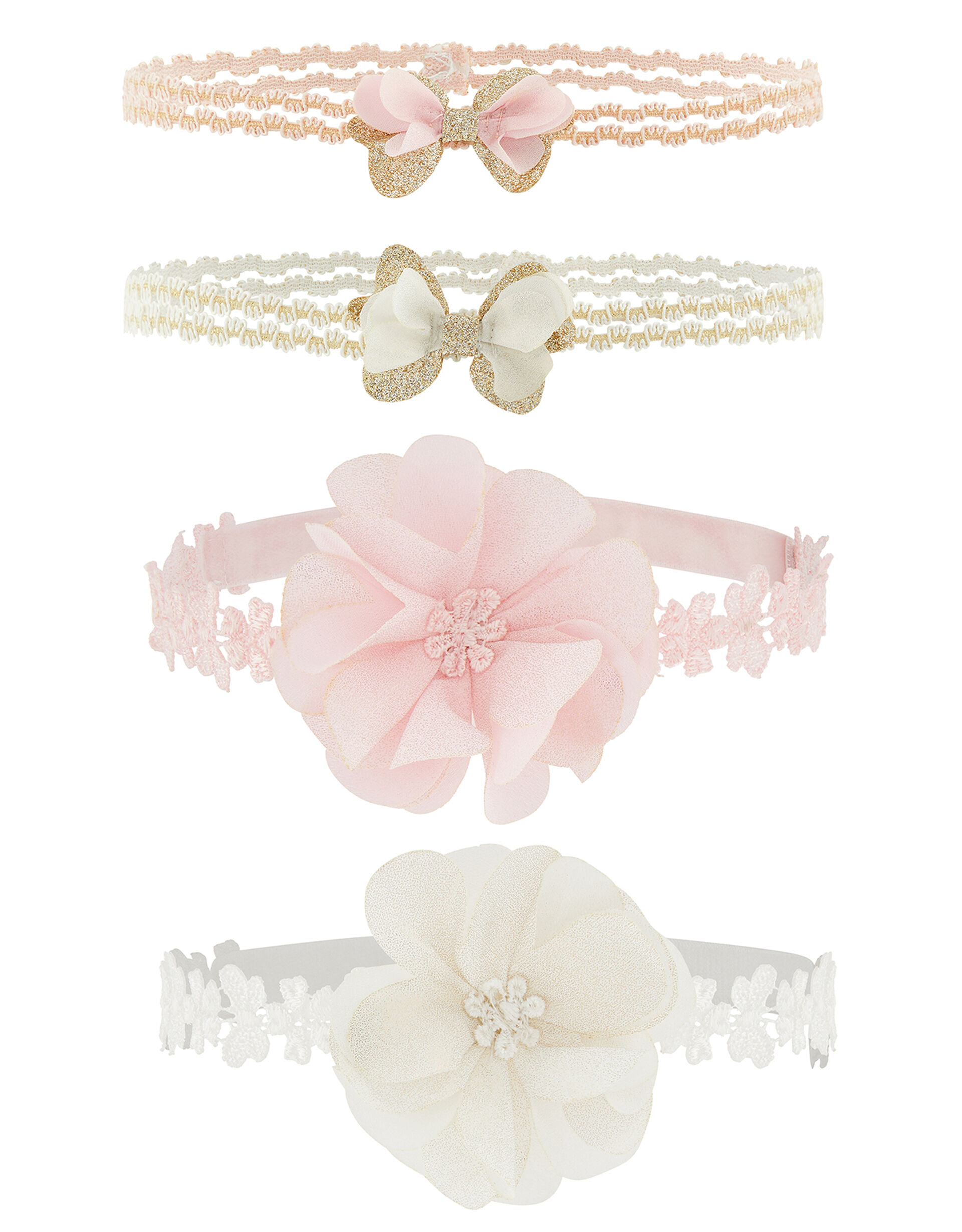 Baby Flower and Glitter Bando Headband Multipack, , large