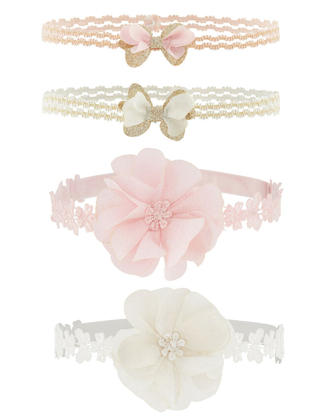 Baby Flower and Glitter Bando Headband Multipack, , large
