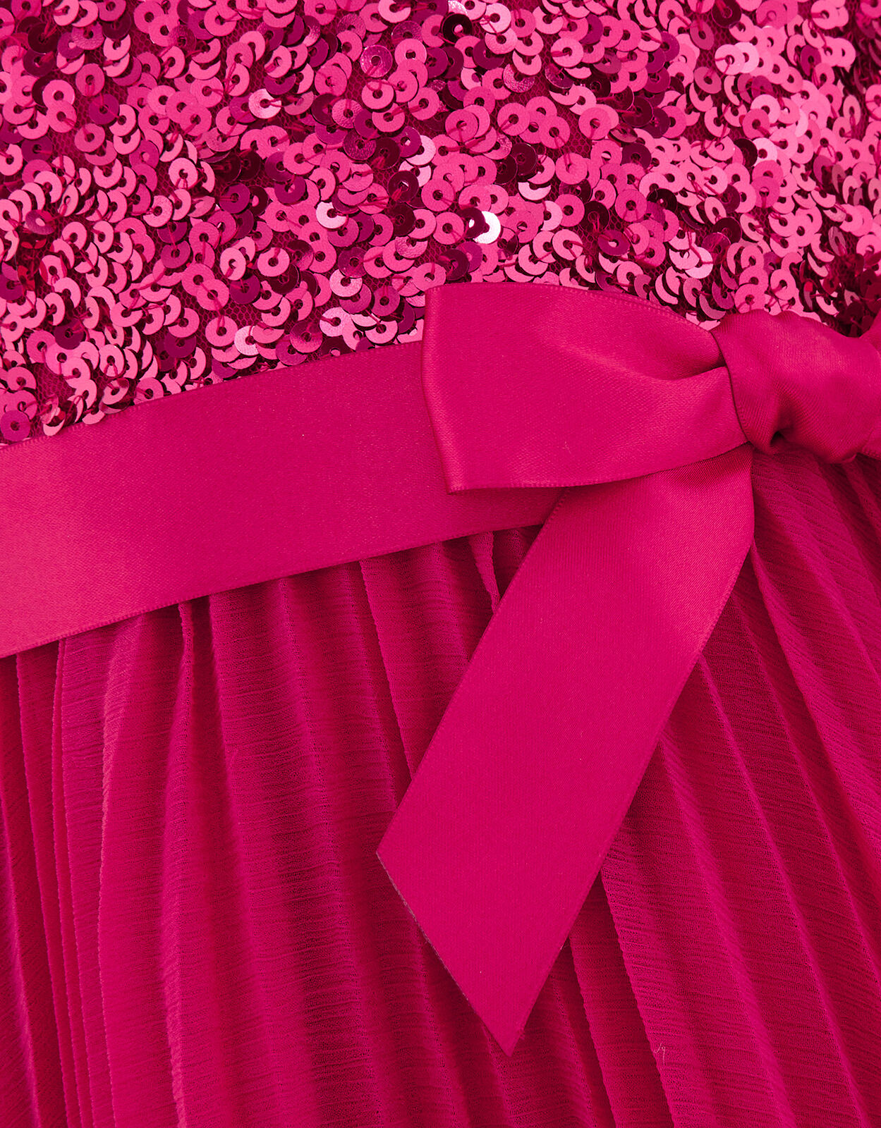 Keita Sequin Pleat Dress in Recycled Polyester Pink
