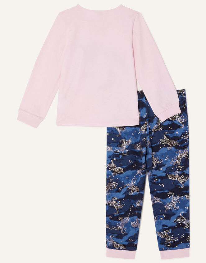 Nova Midnight Unicorn Pyjama Set, Blue (NAVY), large