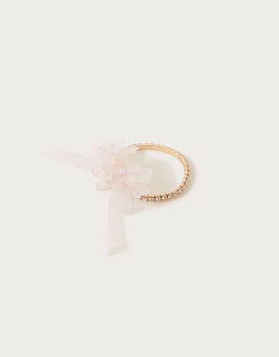 Frosted Flower Diamante Bracelet, , large