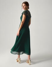 Monica Lace Midi Bridesmaid Dress, Green (GREEN), large