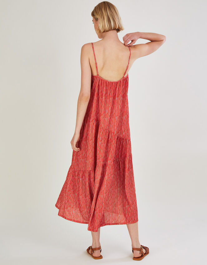 Stripe Maxi Jersey Dress , Orange (ORANGE), large