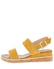 Frida Cork Flatform Sandals, Yellow (OCHRE), large
