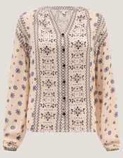 Bonny Print Blouse, Ivory (IVORY), large