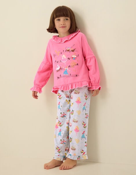 Twelve Days Of Christmas Long Pyjamas Set, Pink (PINK), large