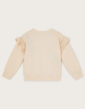 Floral Embroidered Ruffle Jumper, Ivory (IVORY), large