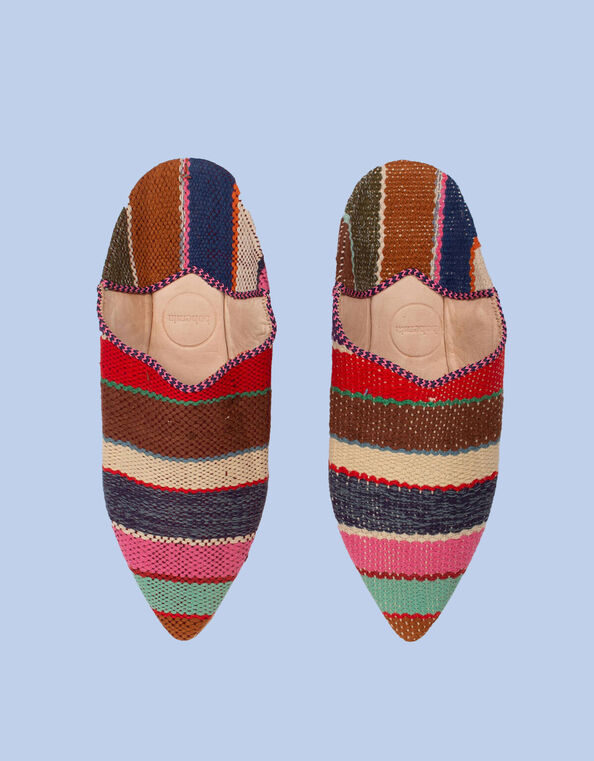 Bohemia Design Moroccan Boujad Babouche Slippers, Red (RED), large