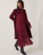 Senya Jersey Polka Dot Midi Dress, Red (BERRY), large
