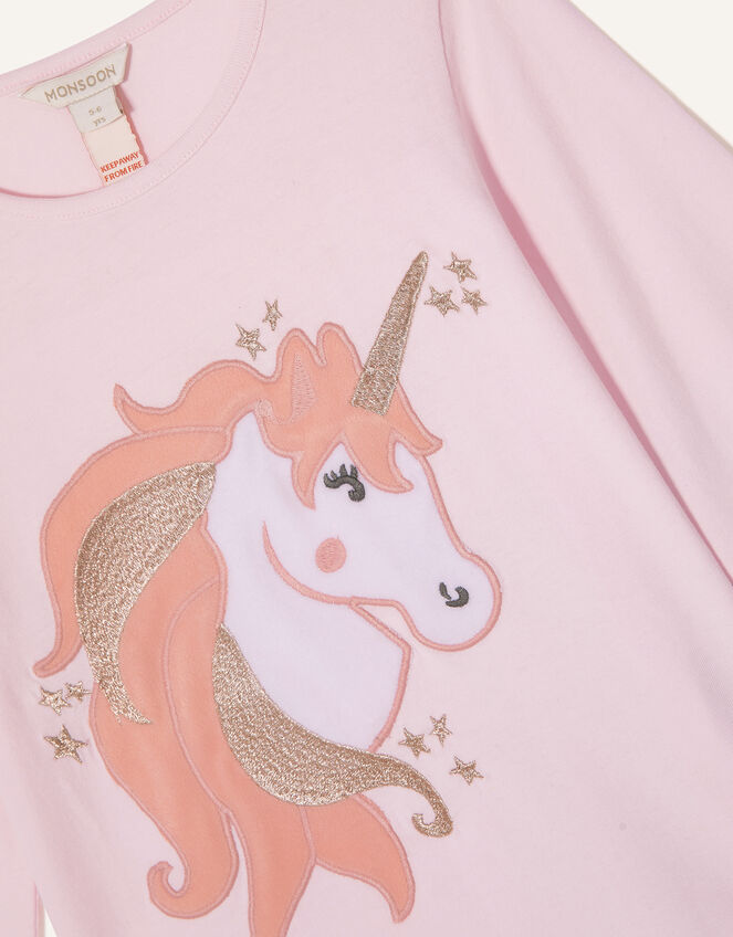 Nova Midnight Unicorn Pyjama Set, Blue (NAVY), large