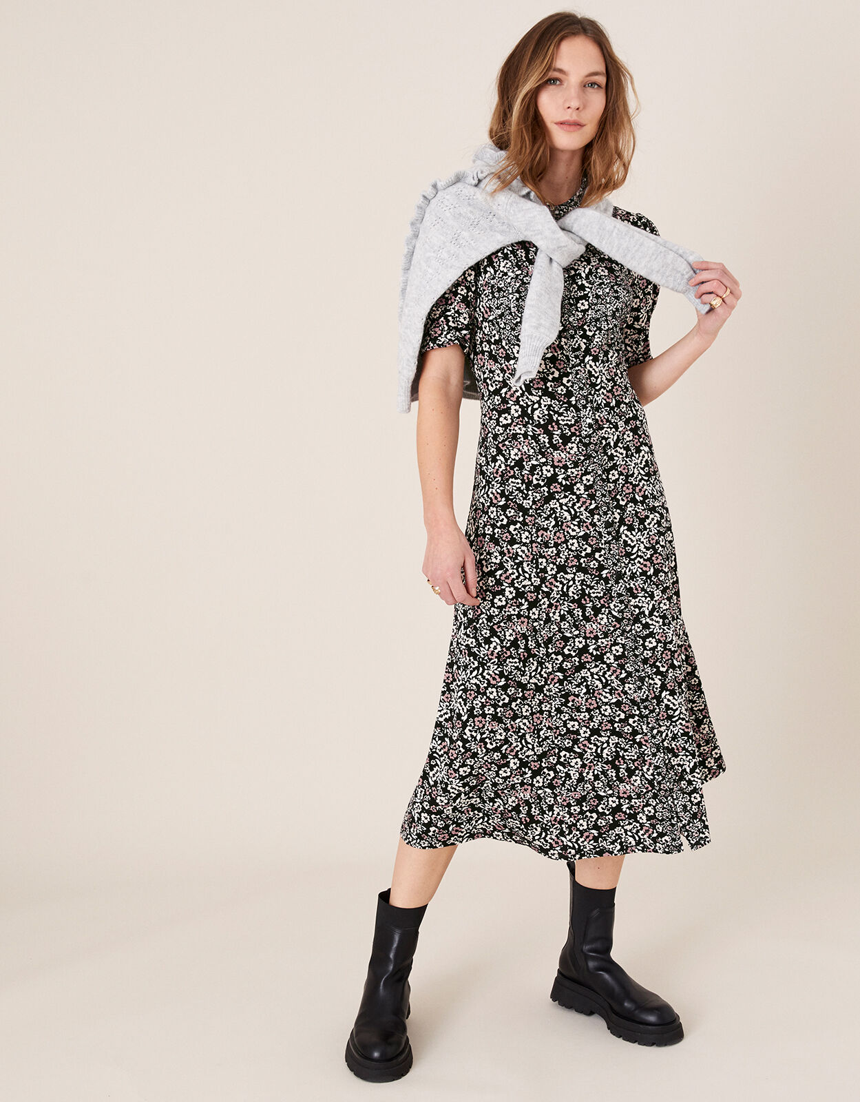Monsoon ditsy print dress shop