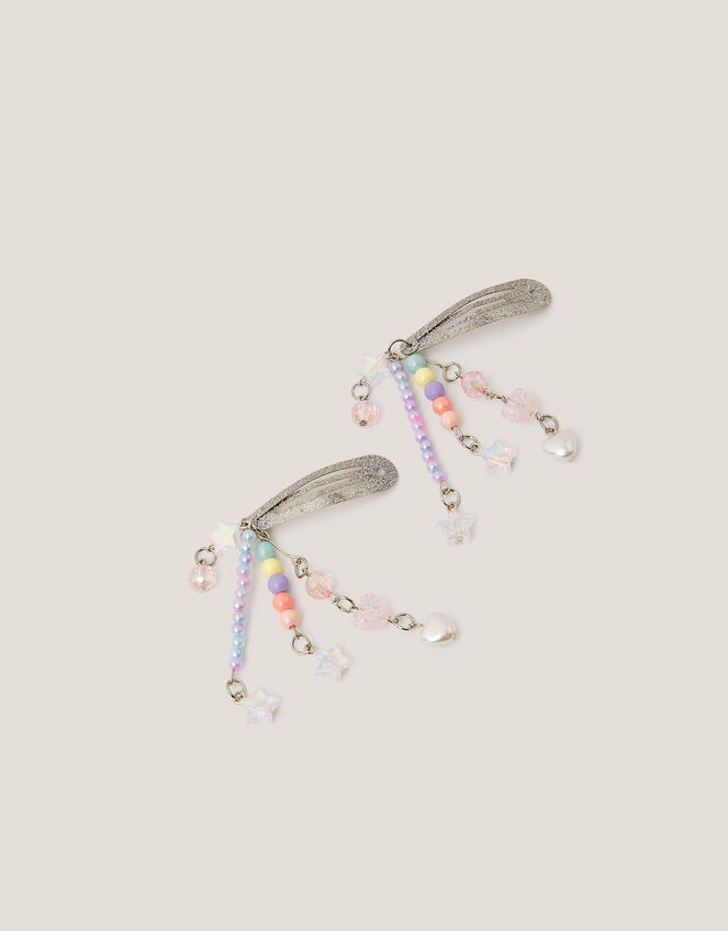 2-Pack Beaded Charm Hair Clips , , large