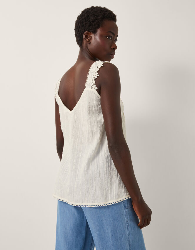 Celia Lace Pintuck Cami Top, Cream (CREAM), large