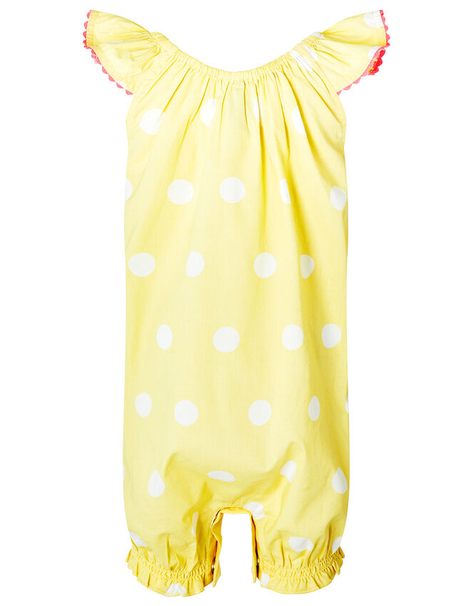 Newborn Baby Ice Cream Romper in Organic Cotton, Yellow (YELLOW), large
