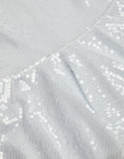 Sequin Drop Waist Dress, Blue (PALE BLUE), large