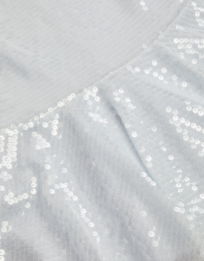 Sequin Drop Waist Dress, Blue (PALE BLUE), large