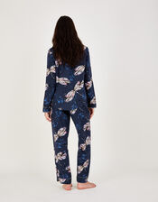 Dragonfly Print Pyjama Set in LENZING™ ECOVERO™	, Blue (NAVY), large